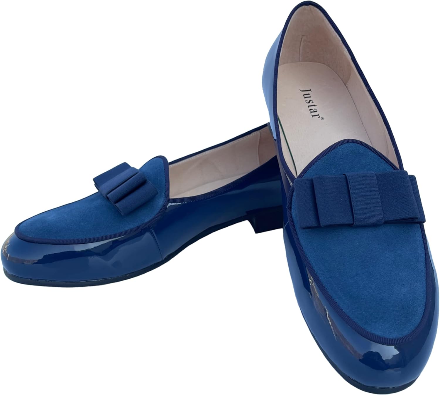 

Мужские кожаные лоферы Justar, бельгийские формальные туфли без шнурков с бантом, пенни-флэт для торжеств, темно-синий