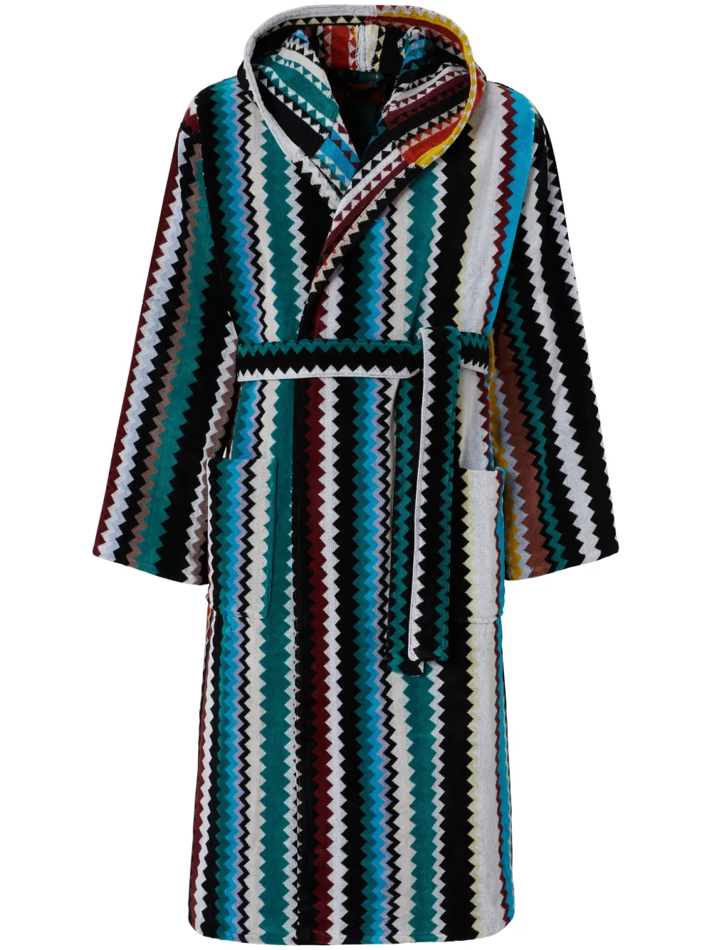 

Халат с узором зигзаг Missoni Home, синий