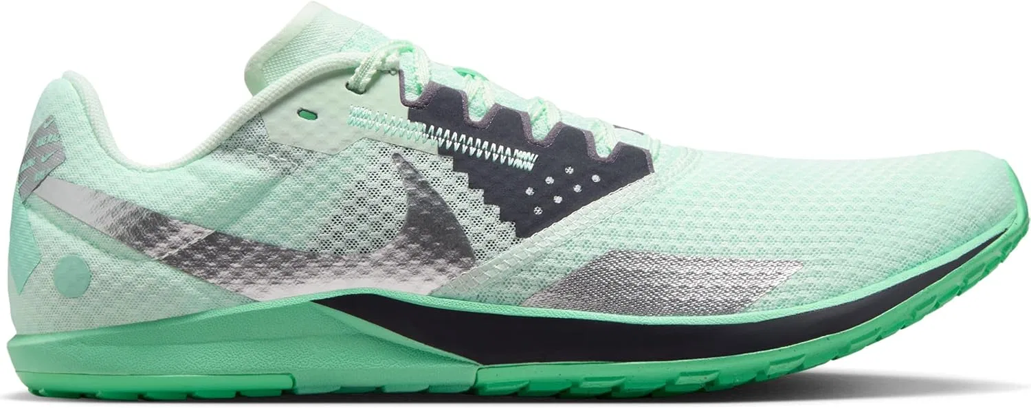 Кроссовки Nike Zoom Rival DX7998 Waffle 6 для бега по улицам и кросс-кантри, Barely Green Green Glow Mint Foam Metallic Silver — фото 4