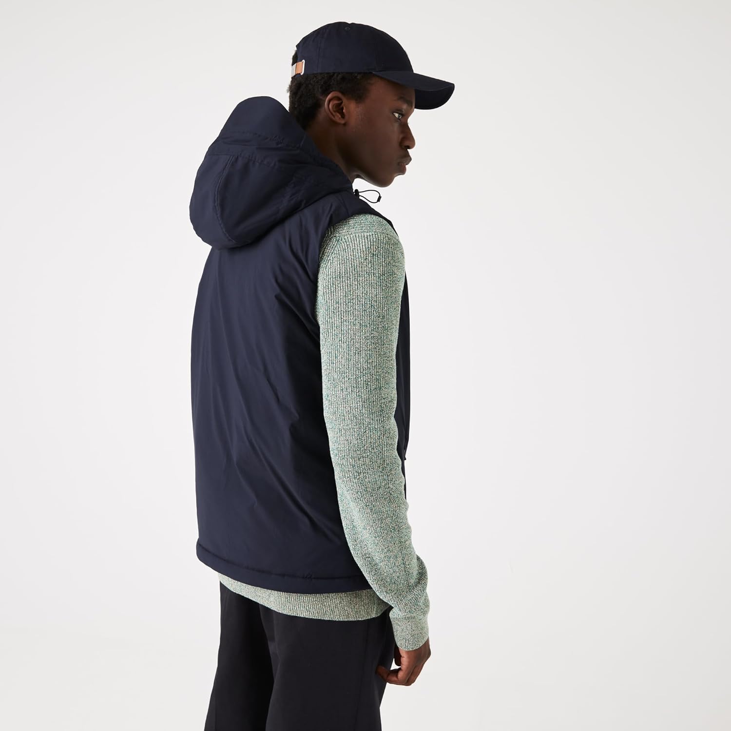 Lacoste мужская парка с отстегивающимся капюшоном до колен, водоотталкивающая, Wood Shaving/Multico — фото 4