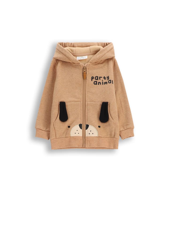 

Куртка с капюшоном на подкладке бежевого цвета Coccodrillo