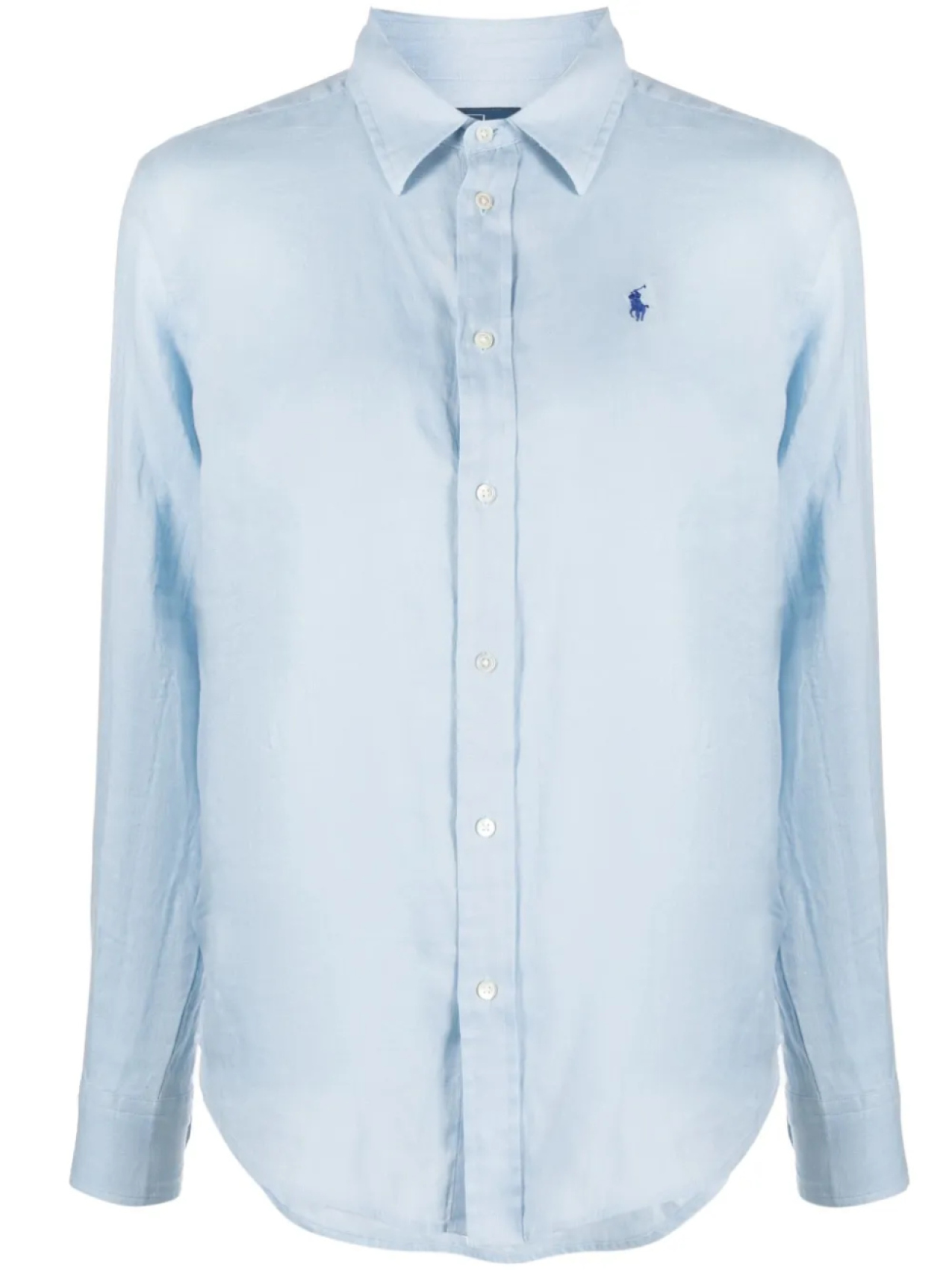 

Льняная рубашка с логотипом Polo Pony Polo Ralph Lauren, синий
