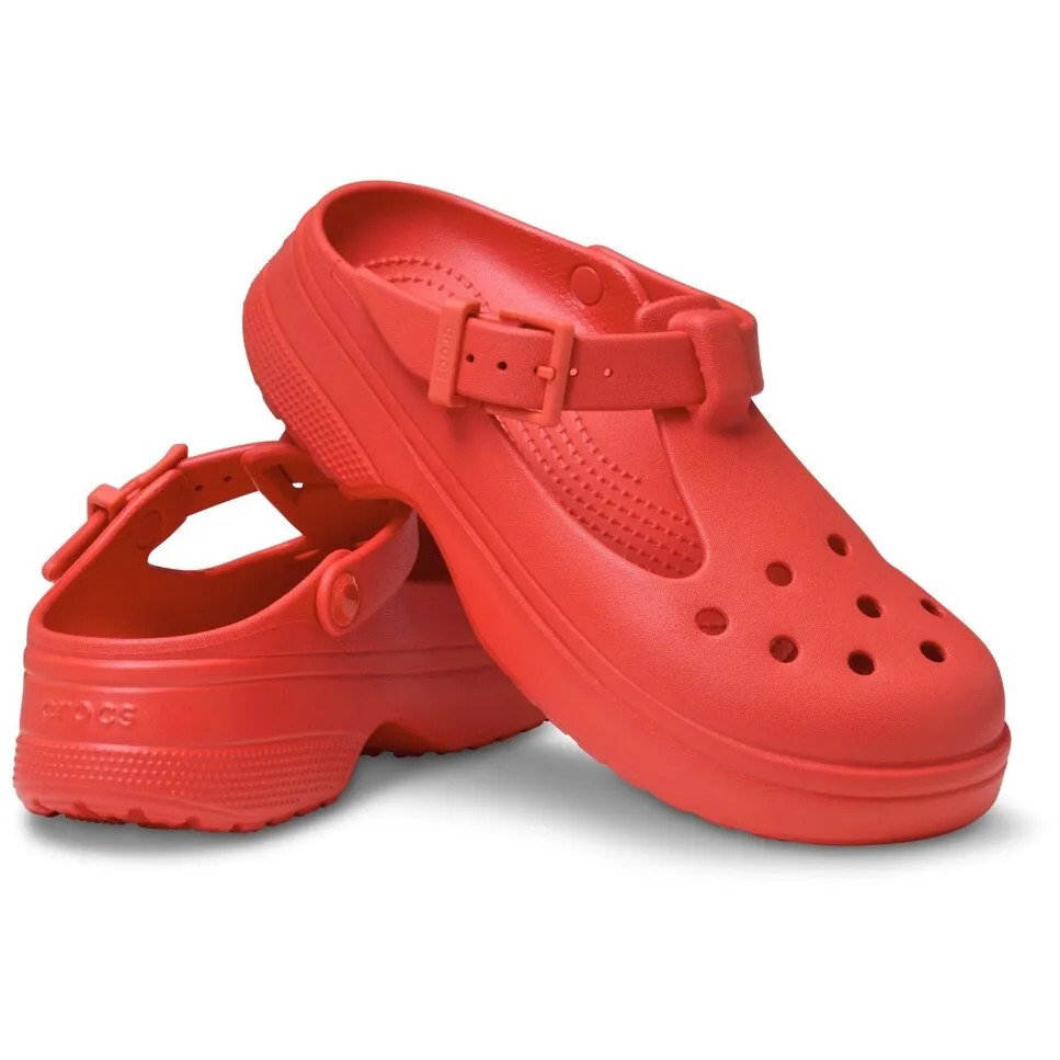 Женские сабо Classic Mary Jane Crocs, вишневый красный — фото 2