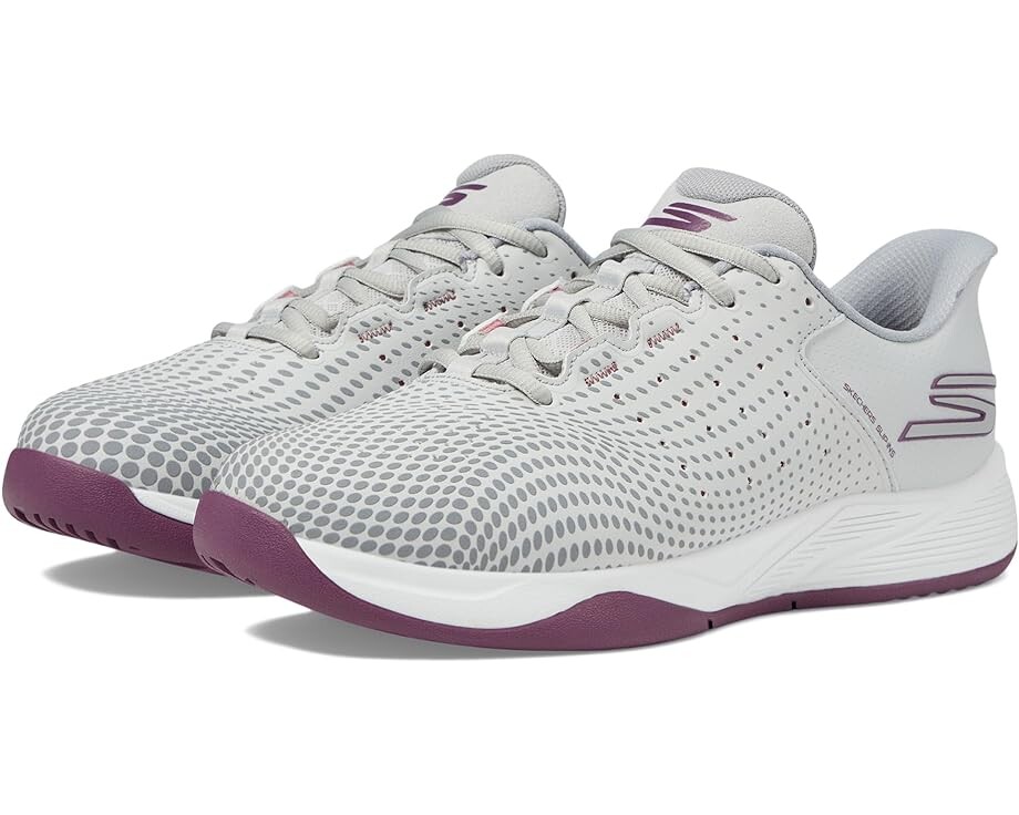 Кроссовки SKECHERS Skechers Pickleball Slip-ins Relaxed Fit: Viper Court Reload, цвет Grey/Purple