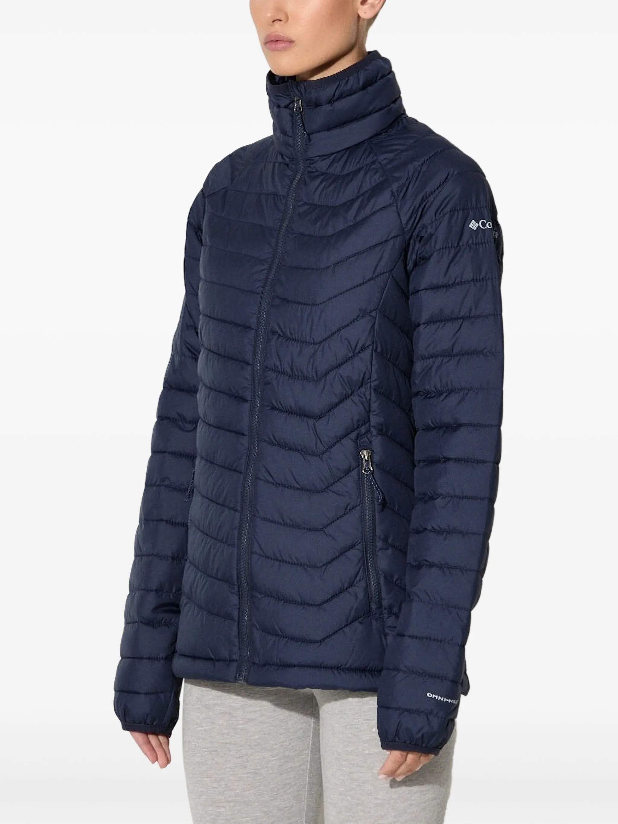 

Стеганая куртка Powder Lite с узором шеврон Columbia, синий