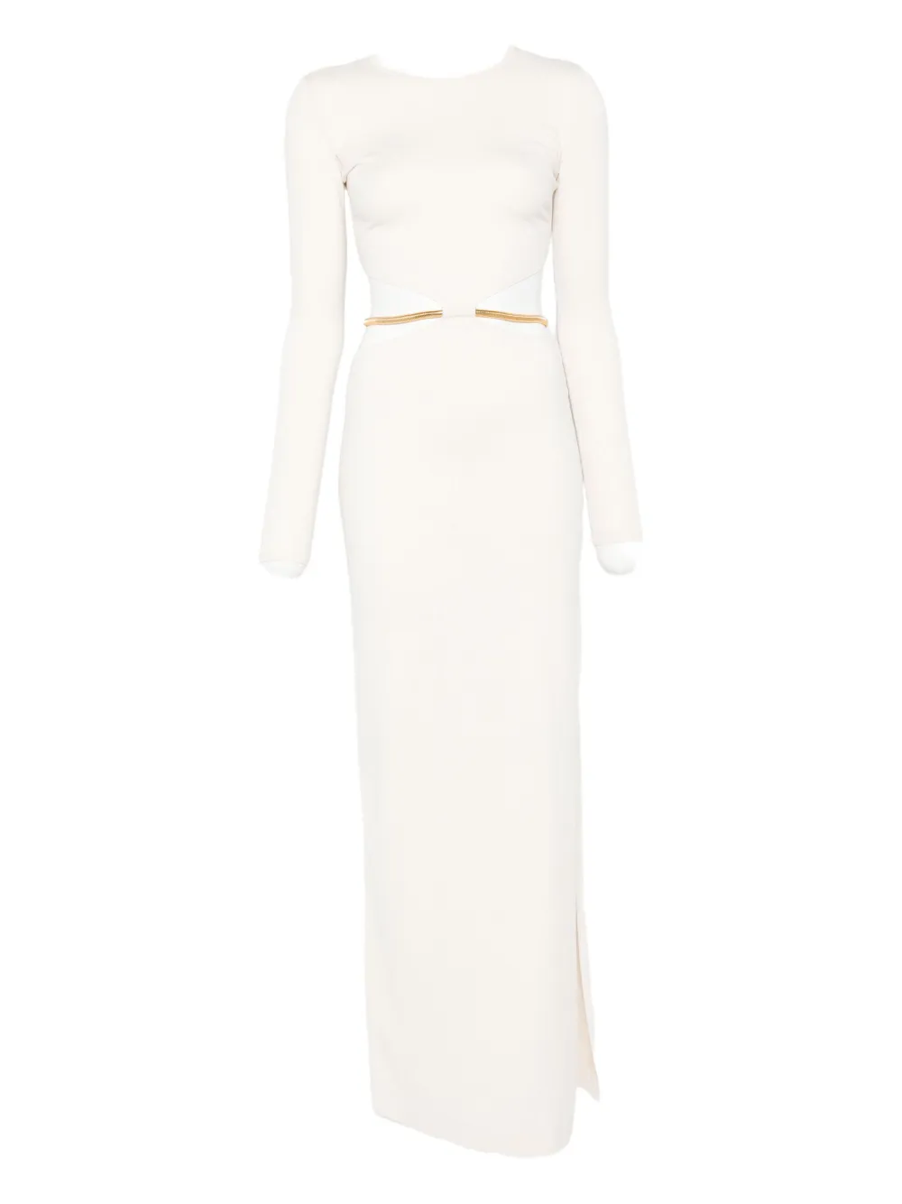 

Платье макси с вырезами Elisabetta Franchi, нейтральный