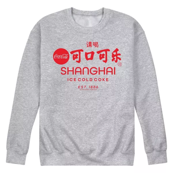 

Мужская флисовая толстовка Coca Cola Shanghai Est 1886 Licensed Character, цвет hetaher gray