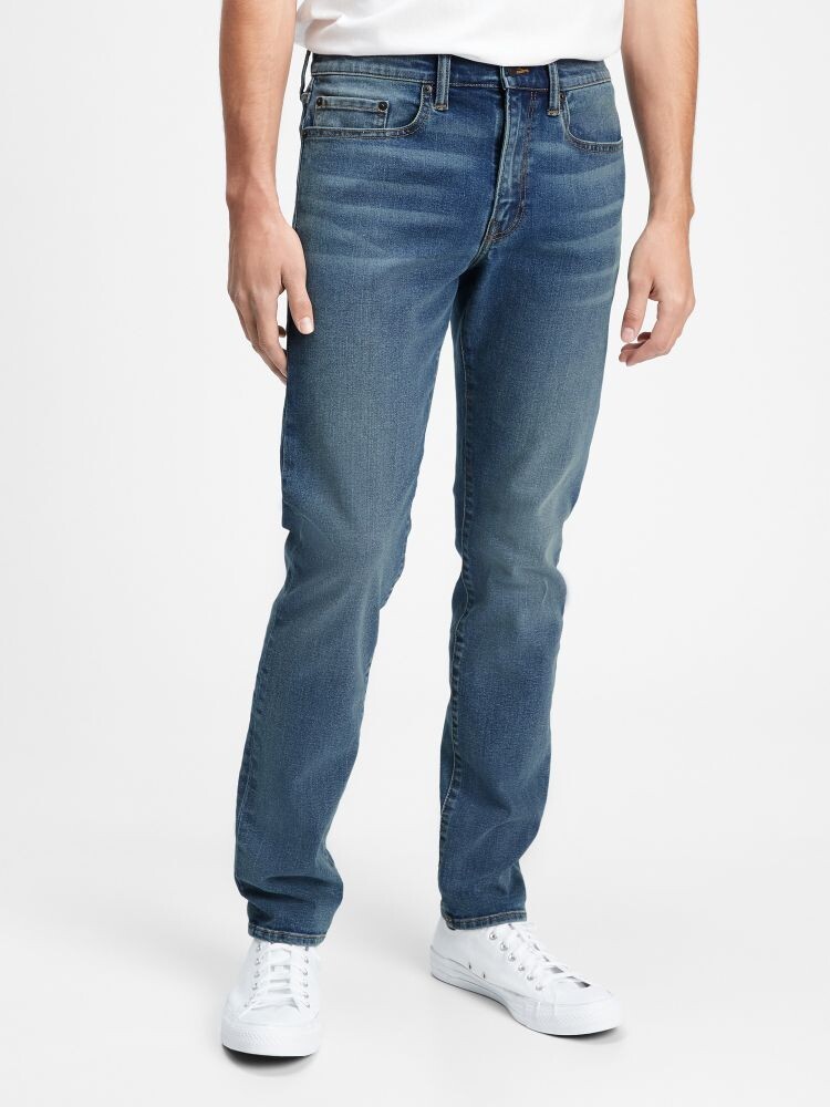 

Узкие зауженные всесезонные джинсы Gap, синий