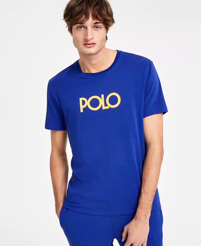 

Мужская футболка для сна с логотипом Polo Ralph Lauren, синий
