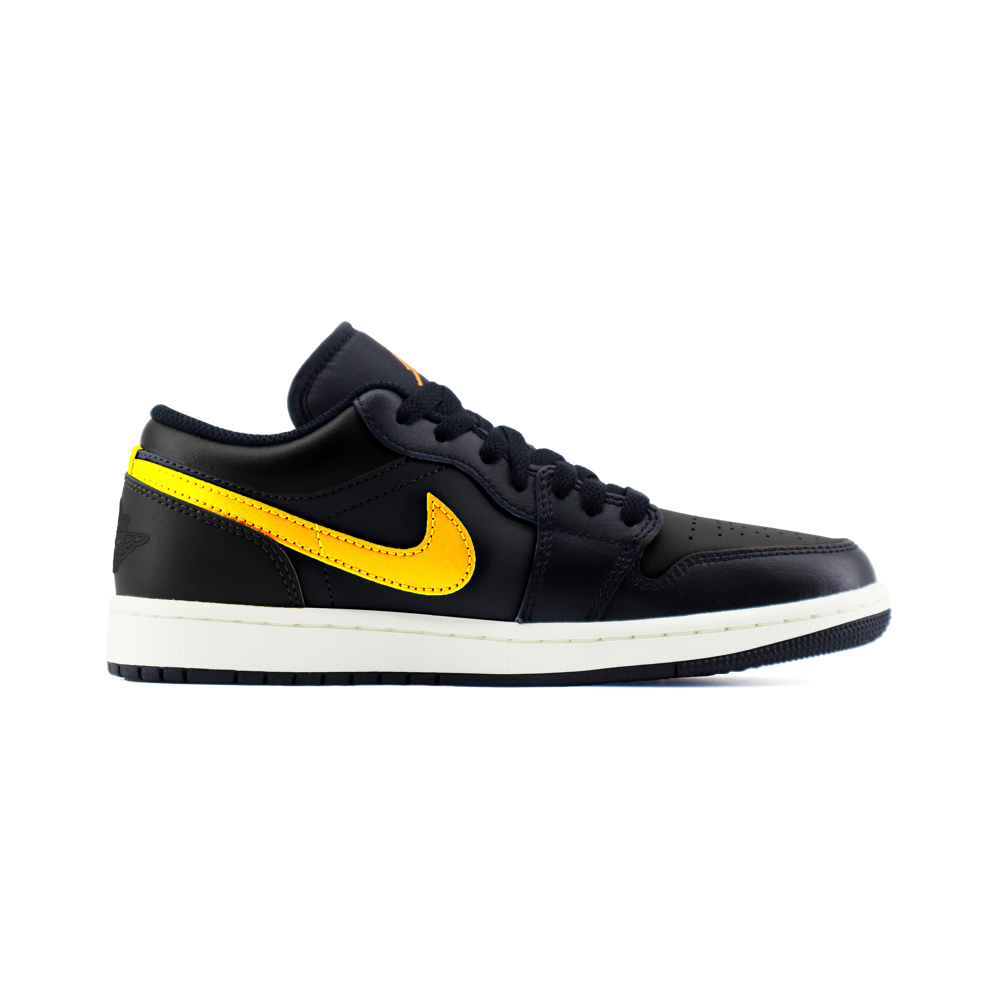 Jordan Кроссовки Air 1 Cool Black Abrasion Resistant Low top Vintage Basketball Unisex Black Gold — фото 3