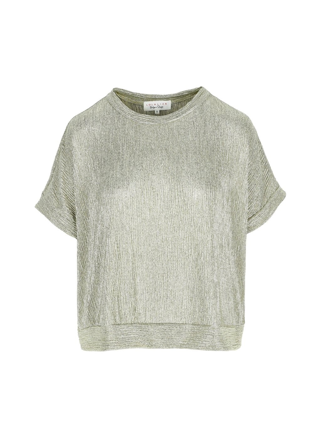 

Базовая футболка METALLIC RIBBED T-SHIRT LolaLiza, бежевый