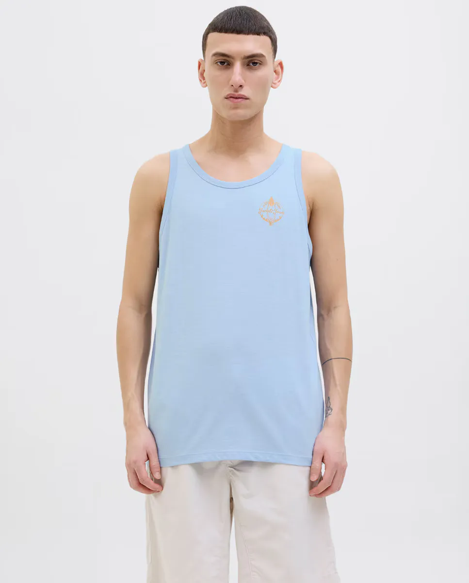 

Мужская футболка без рукавов с принтом сбоку Jack & Jones, синий