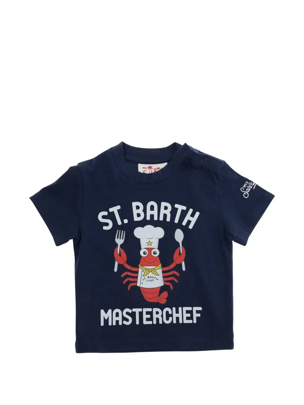 Футболка с графичным принтом MC2 Saint Barth Kids, синий