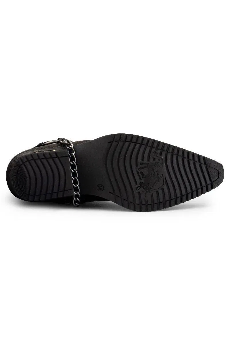 Ковбойские туфли Winklepicker с металлической отделкой Infinity Leather, коричневый — фото 2