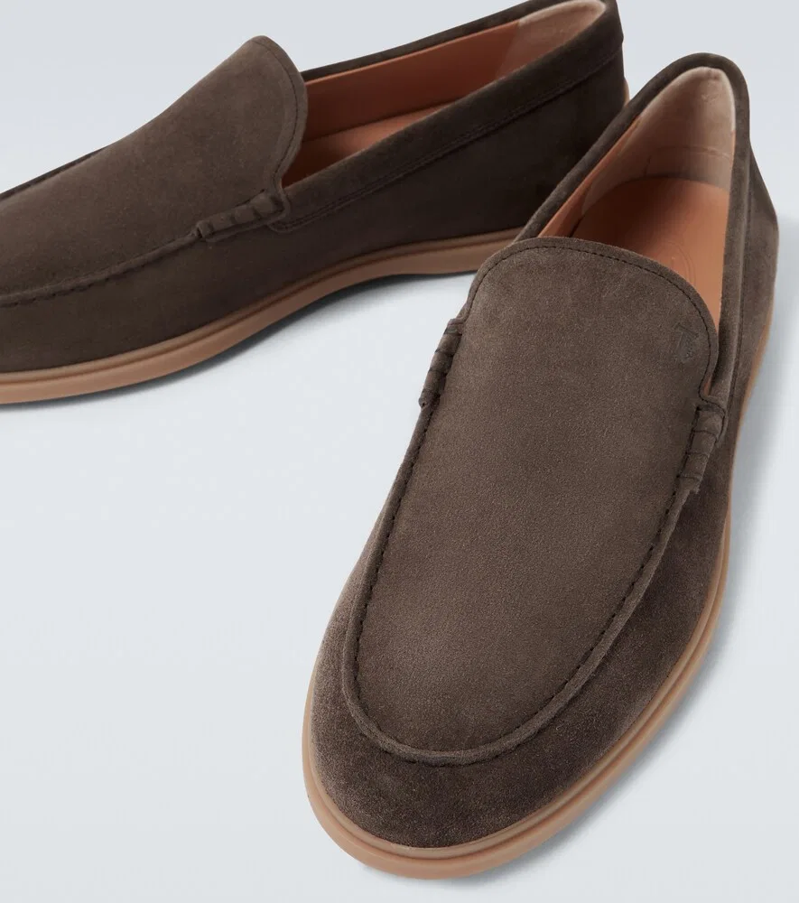 Замшевые лоферы Tod's, коричневый — фото 3