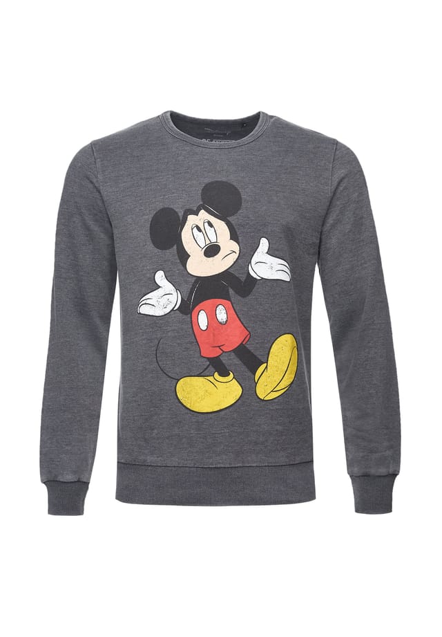 

Толстовка Disney Mickey с популярным принтом Микки Мауса Re:Covered, серый