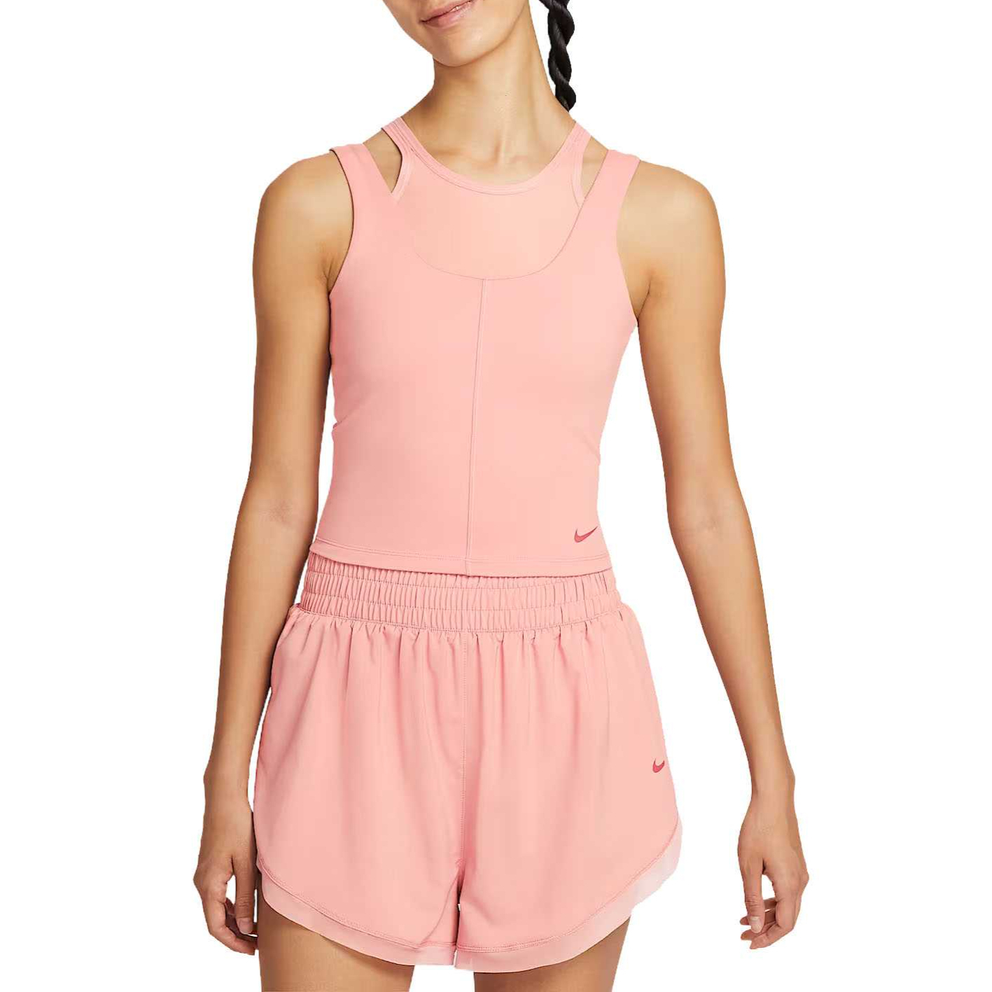 

Женская облегающая майка-кроп Dri FIT Nike, розовый