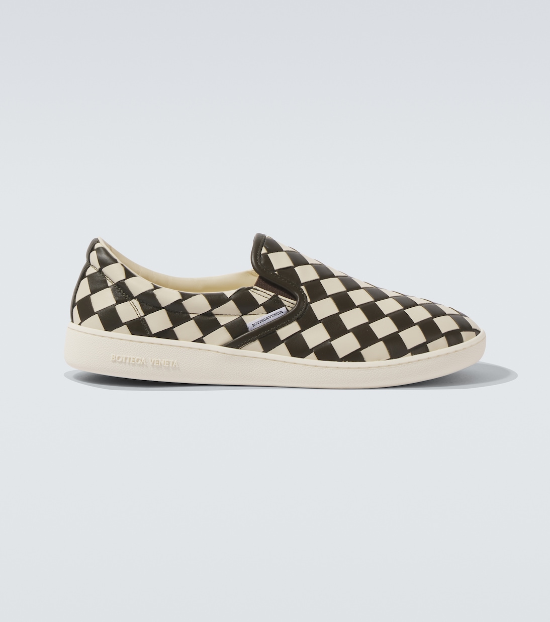 

Кроссовки-слипоны Sawyer Intrecciato из кожи Bottega Veneta, Sea Salt-Kaki