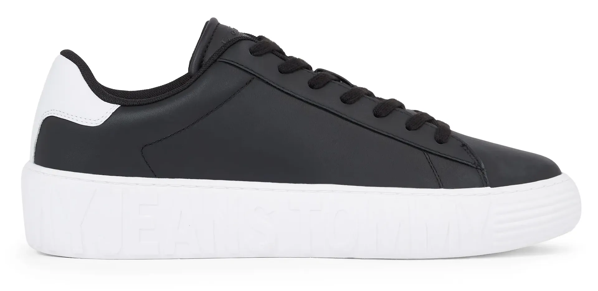 

Кроссовки Tommy Jeans "TOMMY JEANS LEATHER OUTSOLE", черный/белый
