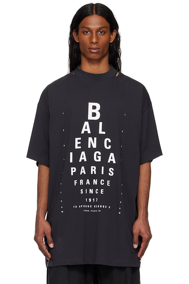 

Оптический оверсайз футболка Balenciaga, мультиколор