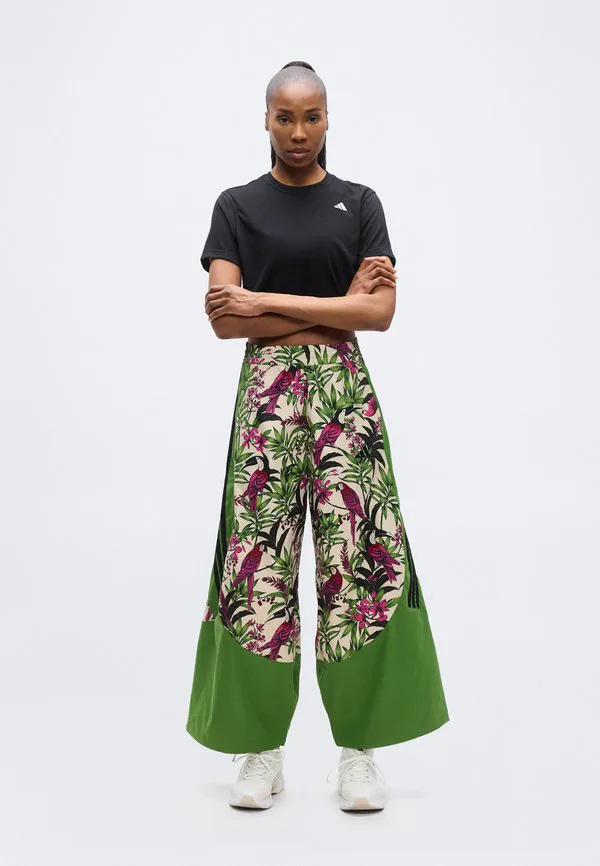 Сельские штаны, спортивные штаны Adidas Sportswear, Crew Green/Beige/Semi Lucid Fuchsia — фото 2