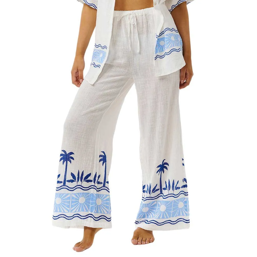 

Брюки Rip Curl Santorini Sun Printed, синий/белый