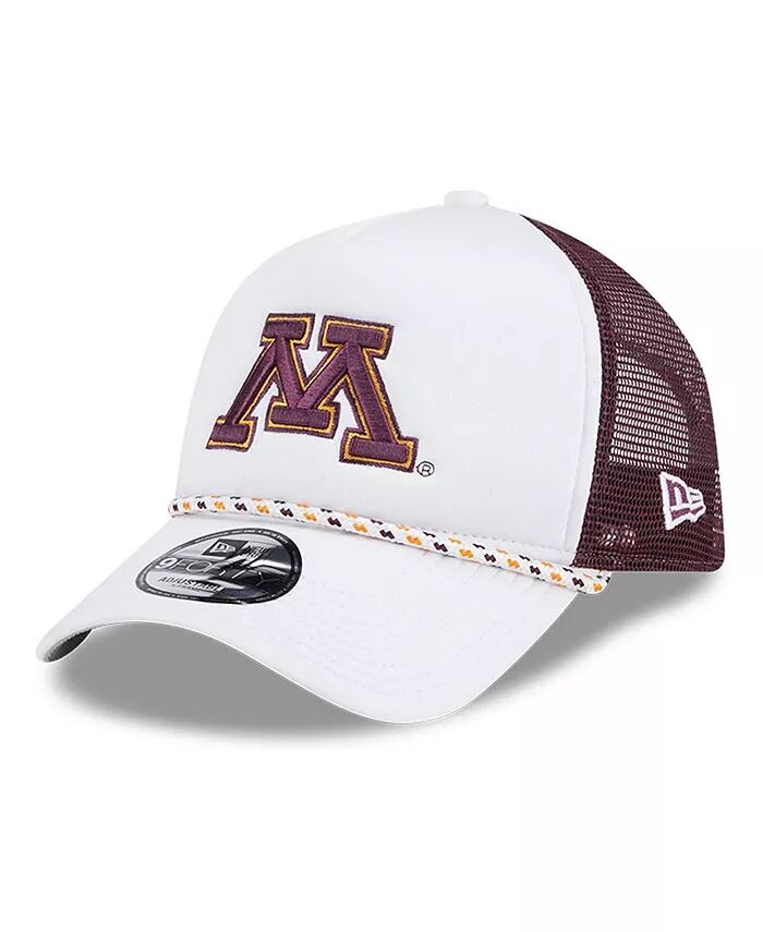 

Мужская белая/бордовая спортивная пенная кепка Trucker Hat Minnesota Golden Gophers Court Sport Foam A-Frame 9FORTY Adjustable New Era
