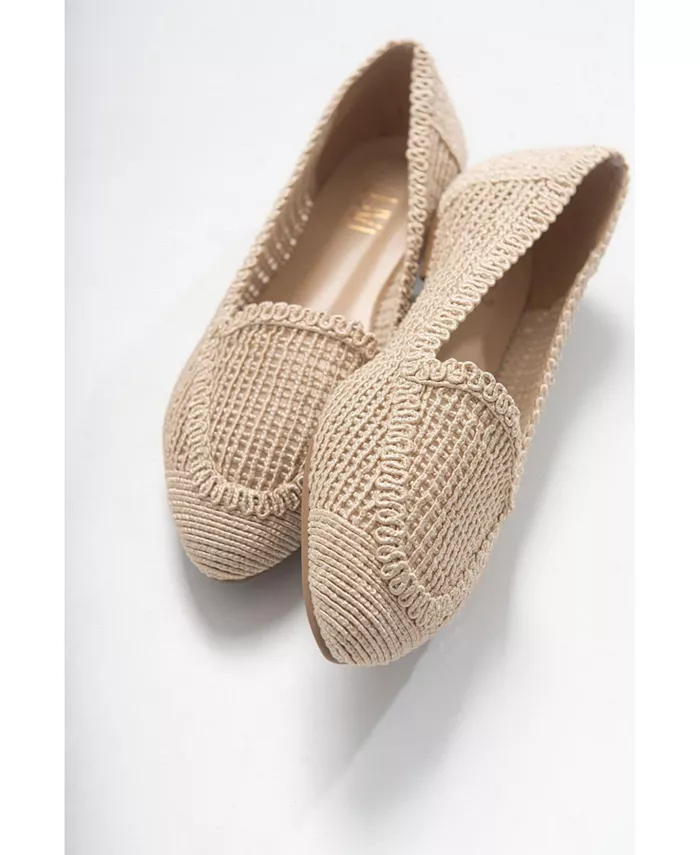 Балетки Mira Knit (женские) Prologue Shoes, коричневый/бежевый — фото 2