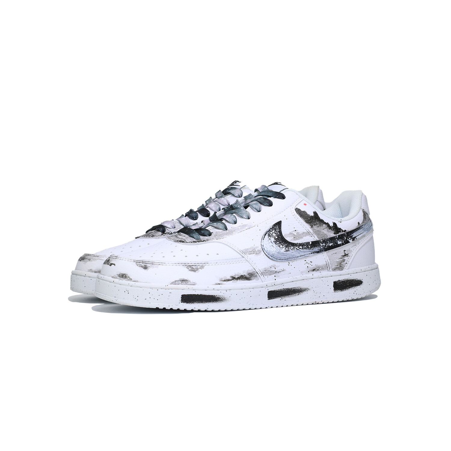 Кроссовки Nike Court Vision 1 Skateboarding Shoes Men Low-top Gray, Black, черный — фото 3