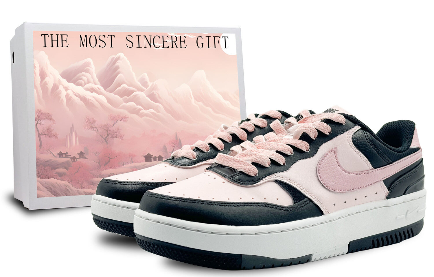 

Кроссовки Nike Gamma Force Skateboarding Shoes Women's Low-top Pink, черный