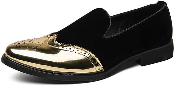 

Мужские бархатные лоферы Santimon с золотыми крыльями и брогами, модные туфли для вечеринки, свадьбы и смокинга