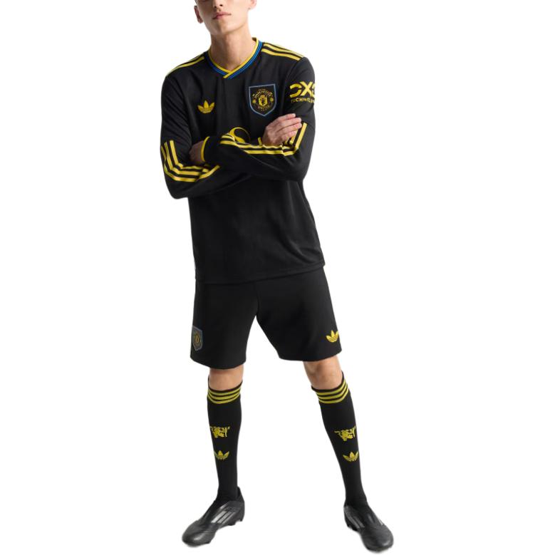 Футболка Manchester United 25/26 Third Authentic с длинным рукавом Adidas Originals, черный — фото 4