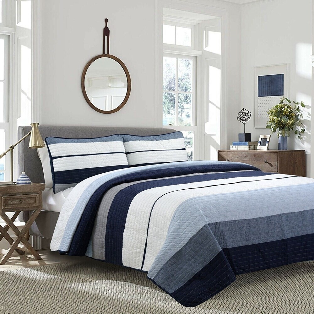 

Комплект постельного белья Bed Bath & Beyond, синий/серый