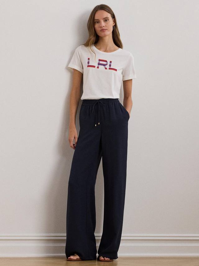 

Широкие брюки в полоску по бокам от ziakash Ralph Lauren, цвет Navy/Cream