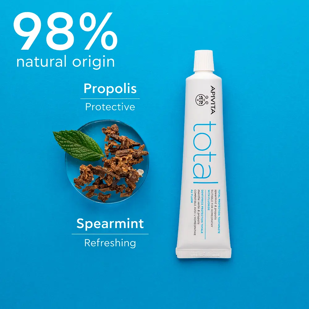 Зубная паста Crema dental bio-eco con hinojo y propóleo Apivita, 75 мл. — фото 3