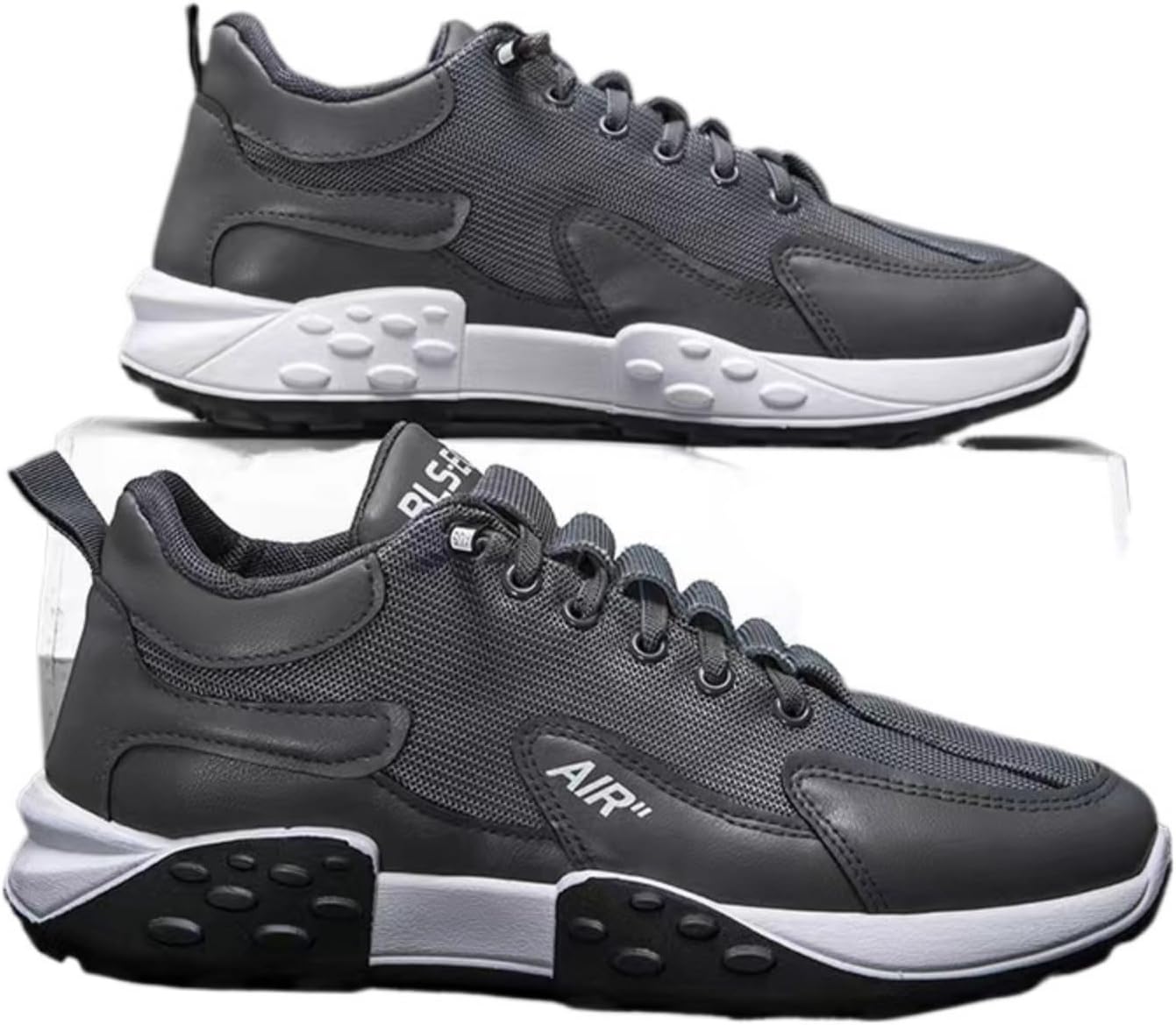 

Мужские массивные кроссовки Dad Shoes весна/осень 2025, дышащие беговые кроссовки, нескользящие, легкие, с низкой платформой и эластичным воротником для бега и повседневной носки Azttoztto, серый