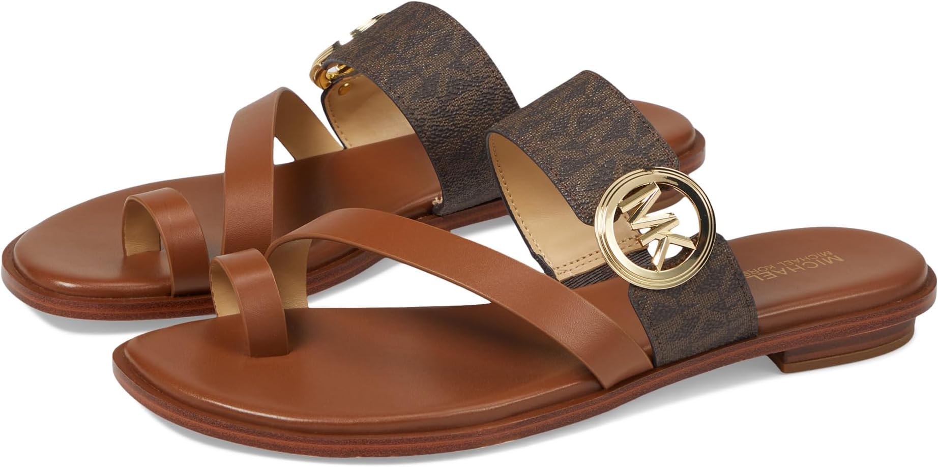 Сандалии MICHAEL Michael Kors Women's Vera Flat Thong, Brown