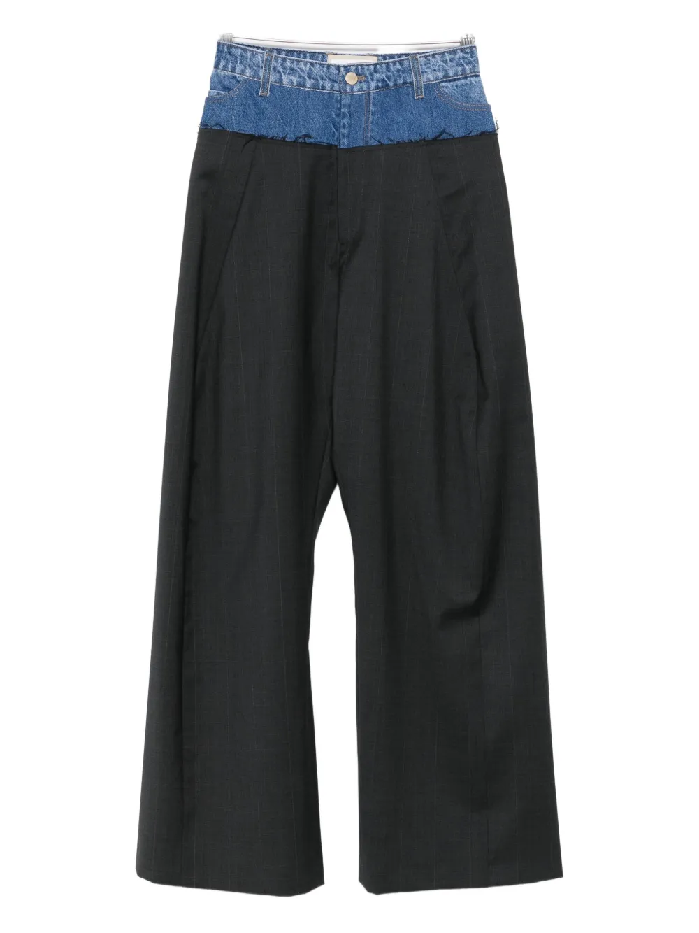 

Брюки с панелями и полосатым узором Litkovska, серый