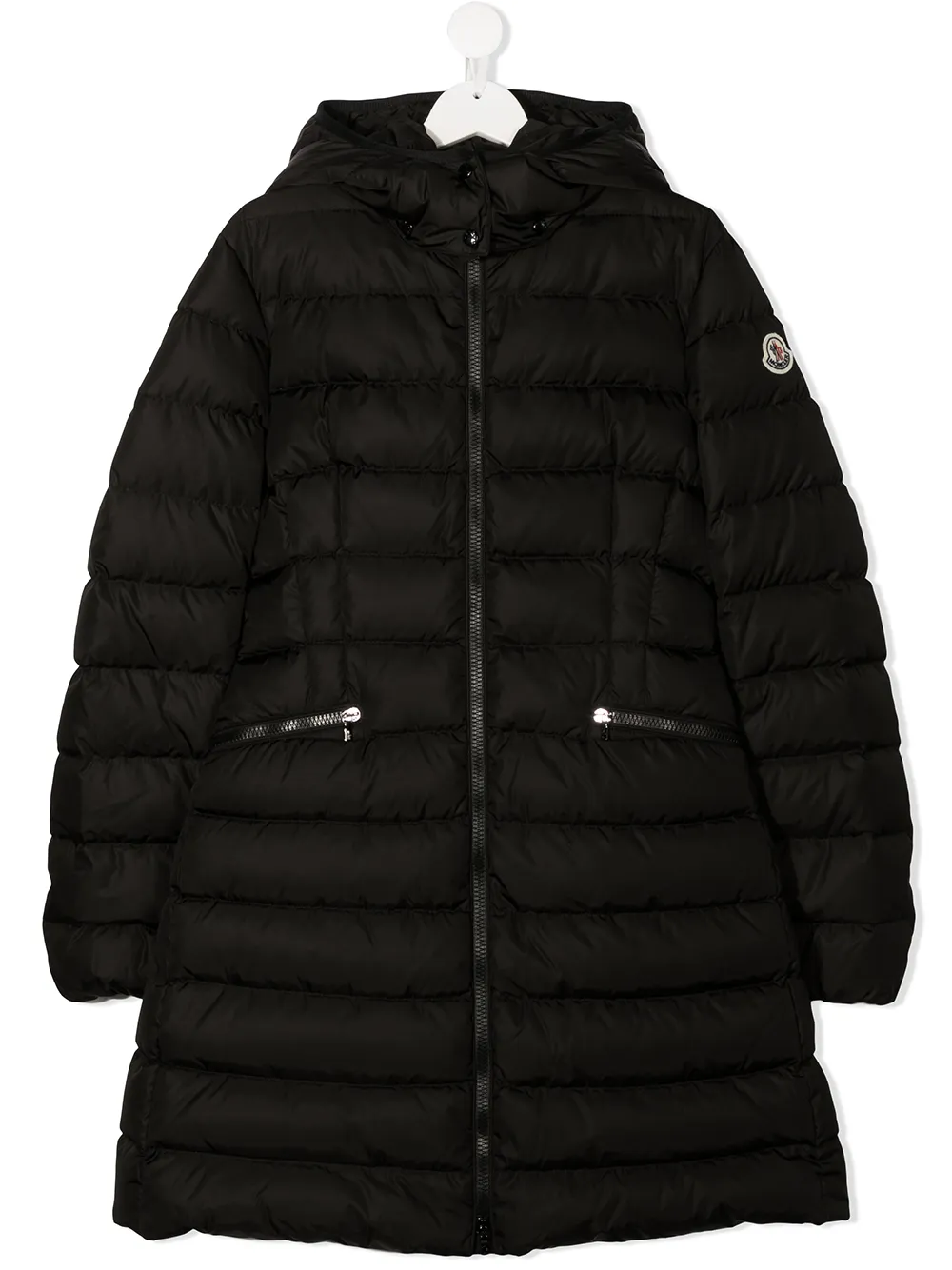 

Пуховик с капюшоном Moncler Enfant, черный