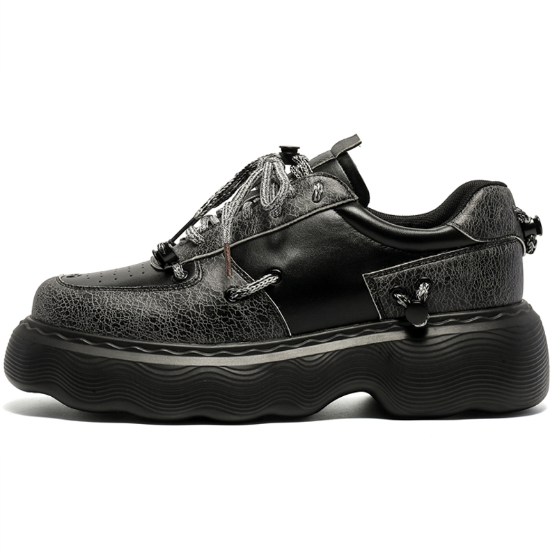 

SHUPATE Мужские повседневные туфли мужские низкие черные черные увеличивающие рост, цвет Black Height Increasing