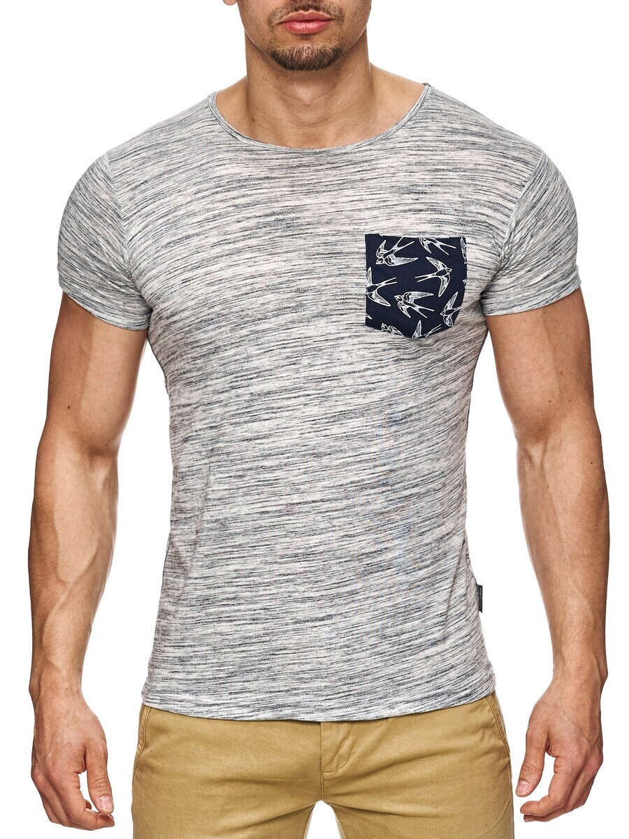 

Классическая футболка INDICODE JEANS Shirt Blaine, пятнистый серый