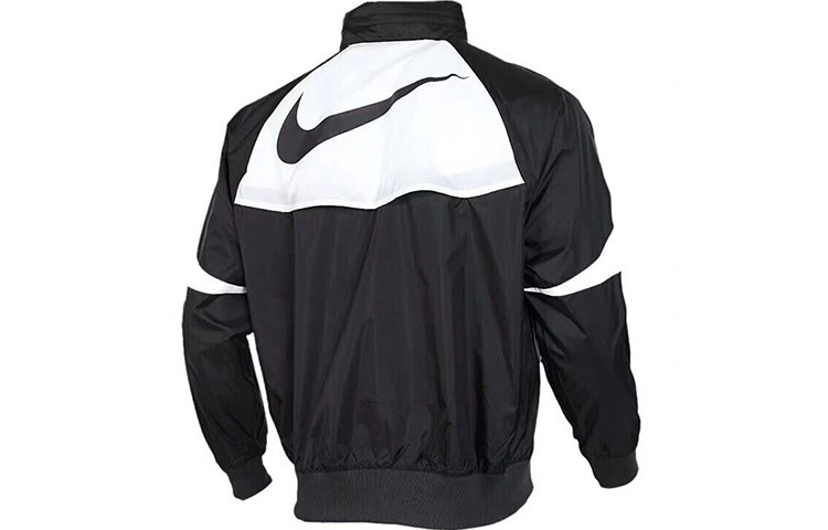 Nike Куртка мужская Black White Stand Collar Moderate Others — фото 3