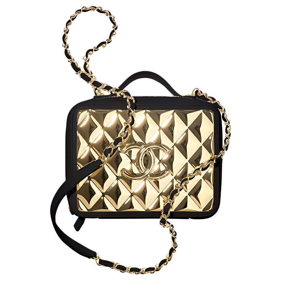 

Кожаная сумка для фотоаппарата чехол для телефона женская сумочка золотистый CHANEL