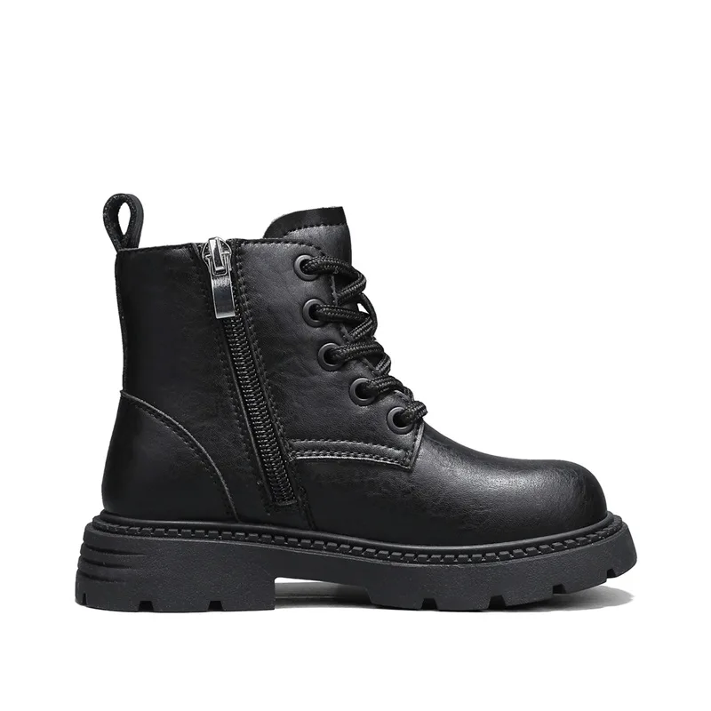 Детские ботинки mid top из искусственной кожи с противоскользящей и износостойкой подошвой Jeep, черный — фото 3