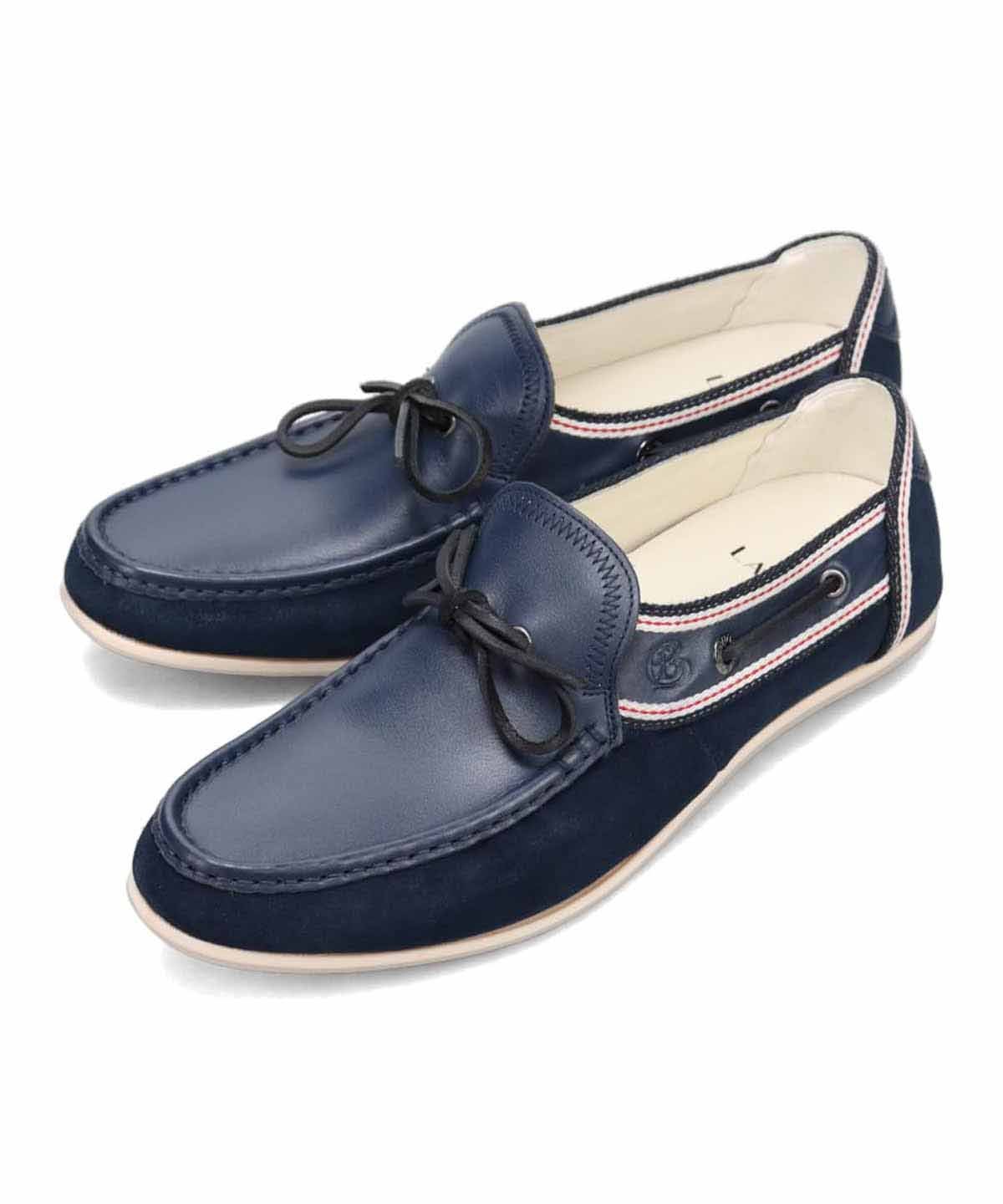 Слипоны Комбинированные мотоботы Lanvin En Bleu, Navy