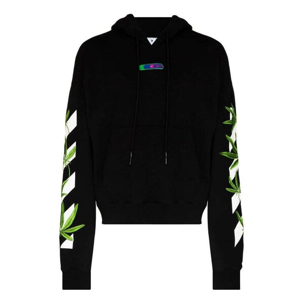 

Толстовка weed arrows oversized hoodie 'black white green' Off-White, черный