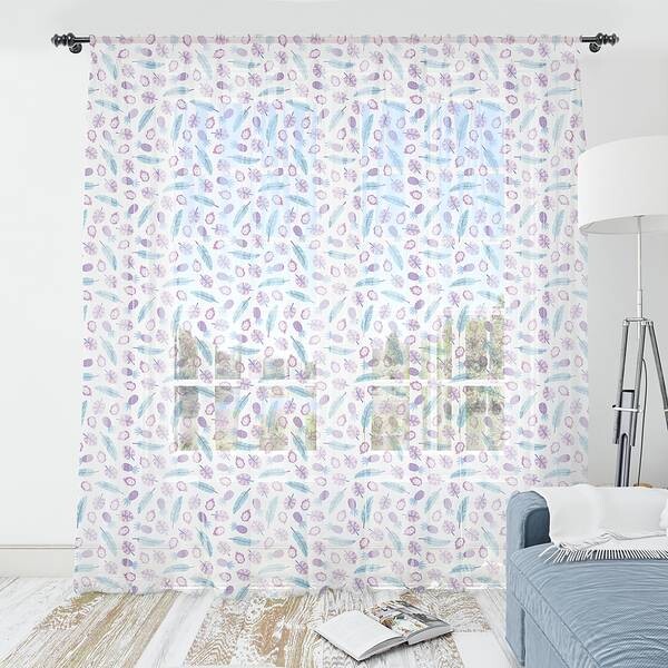 

Штора Abakuhaus Drachen 2 шт, 274x180x0,5 см цвет baby pink blassblau