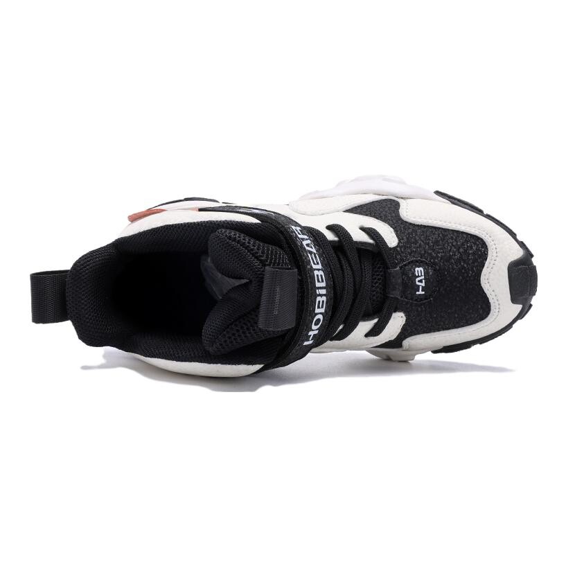 Кроссовки HOBIBEAR Kids Basketball Shoes Kids Mid-top, черный/белый — фото 4