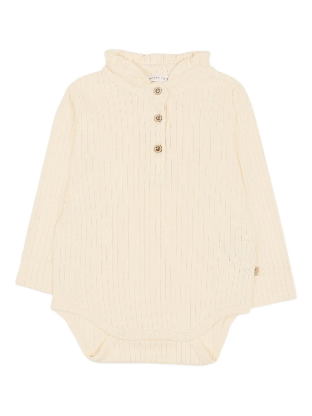 

Боди с длинными рукавами и оборками Bamboom, светло-бежевый