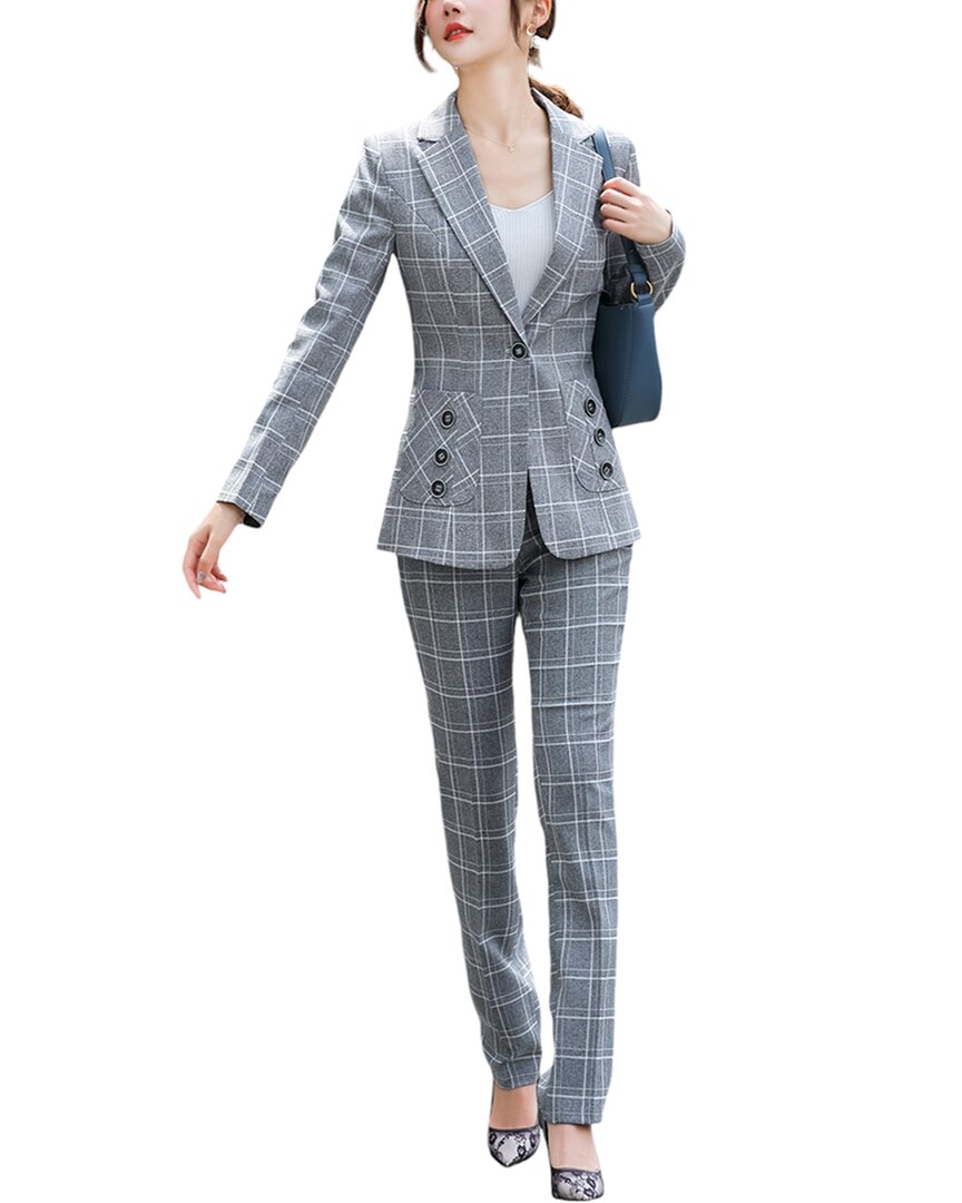 

Bossy Chic комплект из 2 предметов: блейзер и брюки, серый
